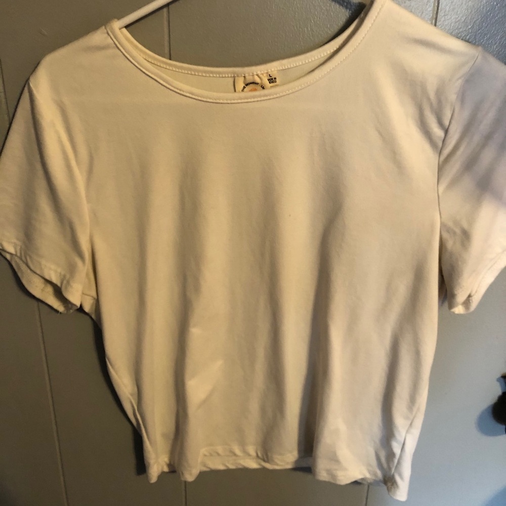 white crop top